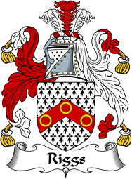 English Coat of Arms for the family Riggs