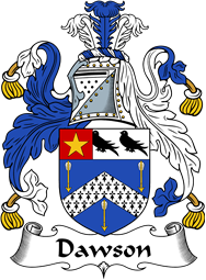 English Coat of Arms for the family Dawson