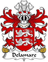 Welsh Coat of Arms for Delamare (of Oxwich, Gower)