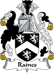English Coat of Arms for the family Raines