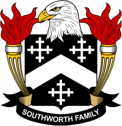 Coat of arms used by the Southworth family in the United States of America