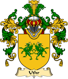 Welsh Family Coat of Arms (v.25) Uthr (PENDRAGON, Father of King Arhtur)