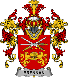 Irish Family Coat of Arms (v.25b) Brennan or O