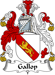 English Coat of Arms for the family Gallop