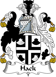 English Coat of Arms for the family Hack