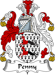 English Coat of Arms for the family Penny