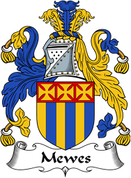 English Coat of Arms for the family Mewes