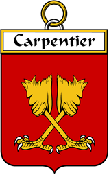 French Coat of Arms Badge for Carpentier