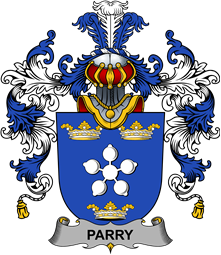 Irish Family Coat of Arms (v.25b) Parry