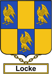 English Coat of Arms Shield Badge for Locke