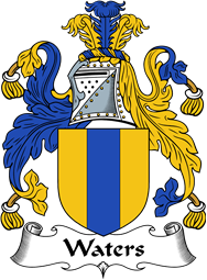 English Coat of Arms for the family Waters II