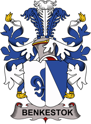 Coat of arms used by the Danish family Benkestok