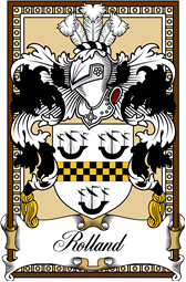 Scottish Coat of Arms Bookplate for Rolland