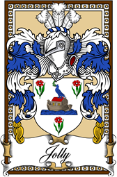 Scottish Coat of Arms Bookplate for Jolly