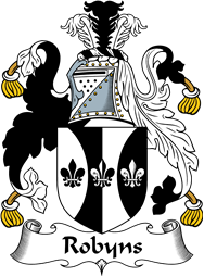 English Coat of Arms for the family Robyns or Robbins