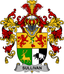 Irish Family Coat of Arms (v.25b) Sullivan or O