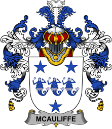 Irish Family Coat of Arms (v.25b) McAuliffe
