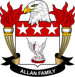 Coat of arms used by the Allan family in the United States of America