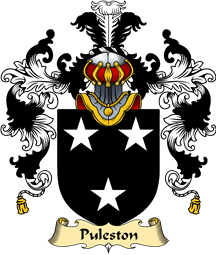 Welsh Family Coat of Arms (v.25) Puleston (of Emral, Worthenbury, Denbighshire)