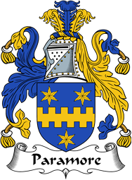 English Coat of Arms for the family Paramour or Paramore