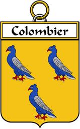 French Coat of Arms Badge for Colombier