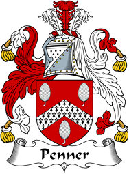 English Coat of Arms for the family Penner