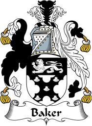 English Coat of Arms for the family Baker