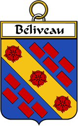 French Coat of Arms Badge for Béliveau (Bellevaux)