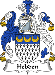 English Coat of Arms for the family Hebden