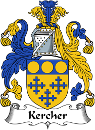 English Coat of Arms for the family Kercher
