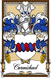 Scottish Coat of Arms Bookplate for Carmichael