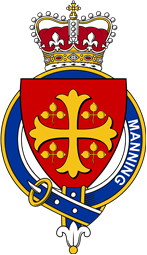 British Garter Coat of Arms for Manning (England)