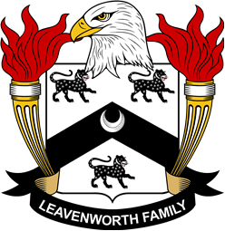Coat of arms used by the Leavenworth family in the United States of America