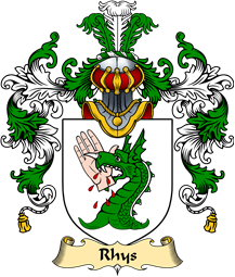 Welsh Family Coat of Arms (v.25) Rhys (GOCH OF YSTRAD YW)