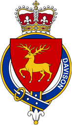 British Garter Coat of Arms for Davison (England)