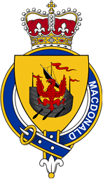 British Garter Coat of Arms for Macdonald (Scotland)