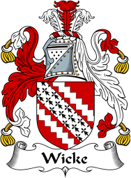 English Coat of Arms for the family Wicke