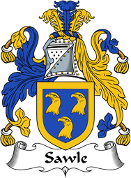 English Coat of Arms for the family Sawle