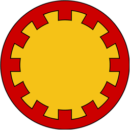 Circular Shield-Bordure Embattled