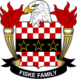 Coat of arms used by the Fiske family in the United States of America