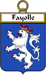 French Coat of Arms Badge for Fayolle