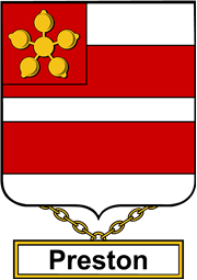 English Coat of Arms Shield Badge for Preston