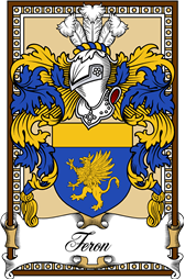 Scottish Coat of Arms Bookplate for Feron or Ferron