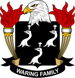 Coat of arms used by the Waring family in the United States of America