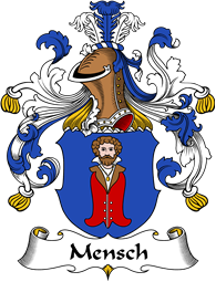 German Wappen Coat of Arms for Mensch
