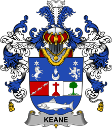 Irish Family Coat of Arms (v.25b) Keane or O