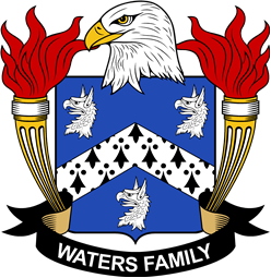 Coat of arms used by the Waters family in the United States of America