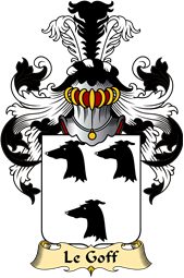 French Family Coat of Arms (v.23) for Le Goff (or Goff)