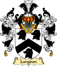 English Family Coat of Arms (v.25) Langdon
