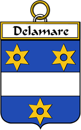 French Coat of Arms Badge for Delamare (Mare de la)